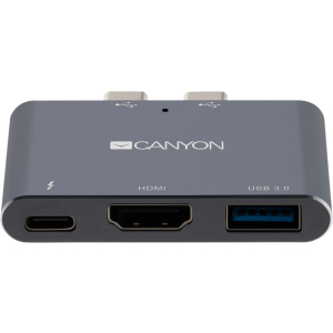 Мультипортовая док-станция Canyon 3-в-1 USB Type C (CNS-TDS01DG) ТОП в Черновцах