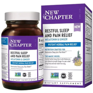 Спокойный безболезненный сон, Restful Sleep + Pain Relief, New Chapter, 30 вегетарианских капсул (727783903433) ТОП в Черновцах