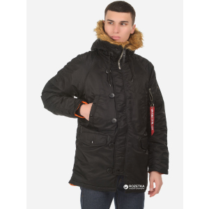 Парку Alpha Industries Slim Fit N-3B Parka 4XL Black/Orange в Чернівцях