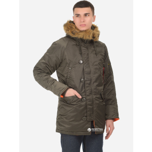 Парка Alpha Industries Slim Fit N-3B Parka S Replica Grey/Orange ТОП в Черновцах