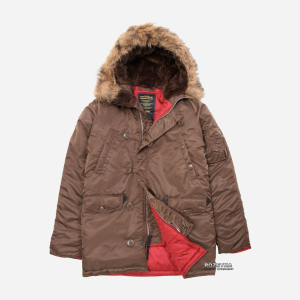 Парка Alpha Industries Slim Fit N-3B Parka 2XL Brown/Red