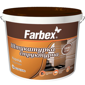 Штукатурка структурна акрилова «Короїд» Farbex білий 18 кг в Черновцах