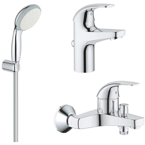 Набір змішувачів GROHE Start Curve 126746 (23805000+23768000+26198000) краща модель в Чернівцях