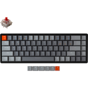 Клавиатура беспроводная Keychron K6 Aluminum Frame Hot-Swap Gateron Red RGB USB/Bluetooth Black (ENG/RU) (K6W1_Keychron)