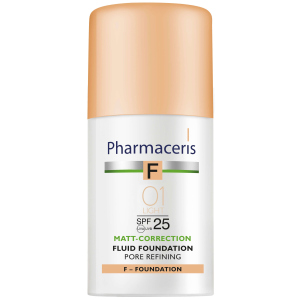 Матирующий тональный флюид Pharmaceris F SPF25 сужающий поры Слоновая кость 30 мл (5900717153622) в Черновцах