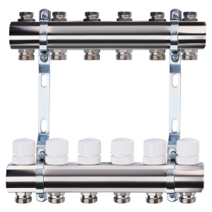 Колектор з регуляторами та кріпленням ECO 001B 1"x6 ТОП в Чернівцях