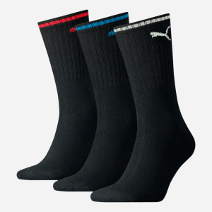 хороша модель Набір шкарпеток Puma Unisex Sport Crew Stripe Socks 3 pack 90794101 47/49 3 пари Black (8720245028707)