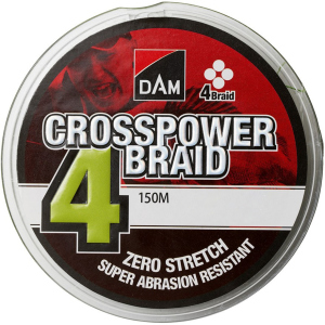 Шнур DAM Crosspower 4-Braid 150 м 0.10 мм 4.5 кг Зелений (66575) ТОП в Чернівцях