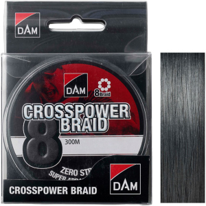 Шнур DAM Crosspower 8-Braid 300 м 0.10 мм 5.4 кг Темно-сірий (65847) краща модель в Чернівцях