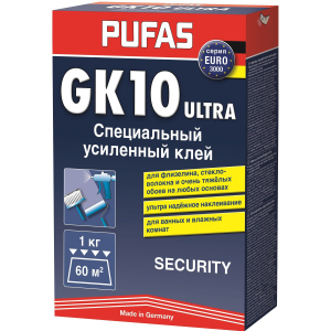 Клей Pufas GK10 для стеклообоев и флизелина 1 кг (4007954209929) рейтинг