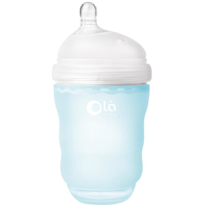 Дитяча силіконова антиколікова пляшечка Olababy GentleBottle Sky Блакитний 240 мл (80840) краща модель в Чернівцях