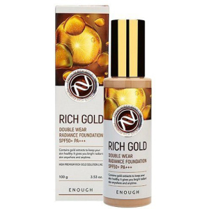 Тональный крем с золотом Enough Rich Gold Double Wear Radiance Foundation SPF50+ PA+++ №21 100 г (8809605871945) ТОП в Черновцах