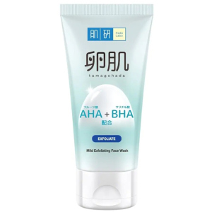 хорошая модель Мягкая пенка-пилинг для лица Hada Labo AHA+BHA Tamagohada Exfolication Face Wash 130 г (6917246006328)