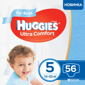 Підгузки Huggies Ultra Comfort 5 Mega для хлопчиків 56 шт (5029053543635) краща модель в Чернівцях