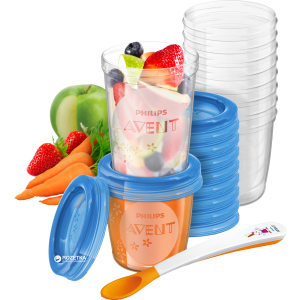 Контейнери Philips AVENT для зберігання продуктів 10 х 240 мл + 10 x 180 мл (SCF721/20) краща модель в Чернівцях