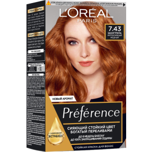 Стійка гель-фарба для волосся L'Oreal Paris Recital Preference 7.43 - Інтенсивний мідний 174 мл (3600520702858) рейтинг