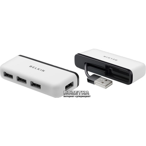 USB концентратор Belkin USB 2.0 4 порти Білий (F4U021bt) в Чернівцях