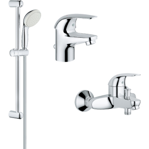 Набор смесителей GROHE Euroeco 123226S (23262000 + 32743000 + 27598001) ТОП в Черновцах