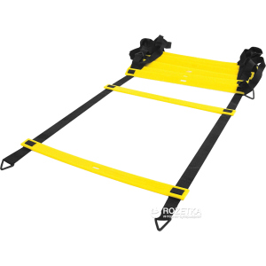 Лесенка LiveUp Agility Ladder координаційна 8 м Black-Yellow (LS3671-8) краща модель в Чернівцях