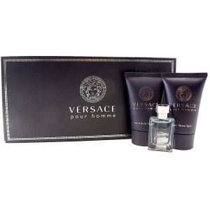 Набор для мужчин Versace Pour Homme туалетная вода 5 мл + гель для душа 25 мл + бальзам после бритья 25 мл (8011003810451) лучшая модель в Черновцах