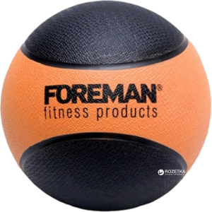 Набивний м'яч медбол Foreman Medicine Ball 1 кг Black-Orange (FMRMB1)