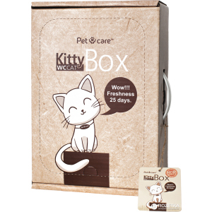 Наповнювач для котячого туалету KittyBox 2 в 1 Мінеральний, що комкується з лотком на 25 днів без заміни (4820204290016)