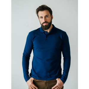 Поло с длинным рукавом Garrt 81PL0017BL82 XL Polo Navy Темно-синее надежный