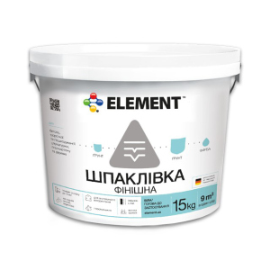 Фінішна шпаклівка "ELEMENT" 15 кг краща модель в Чернівцях