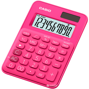 Калькулятор Casio 10 разрядный 85.5х120х19.4 (MS-7UC-RD-S-EC) ТОП в Черновцах