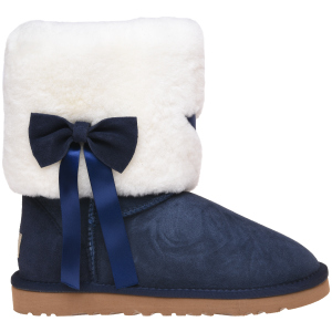 Уггі UGG Classic Short Fur Bow 117014 38 Navy ТОП в Чернівцях