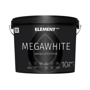 Интерьерная латексная краска MEGAWHITE ELEMENT PRO 10 л лучшая модель в Черновцах