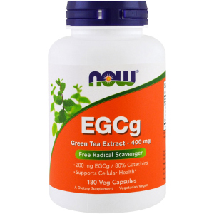 Натуральная добавка Now Foods EGCG Green Tea Extract 400 мг 180 гелевых капсул (733739047571) в Черновцах