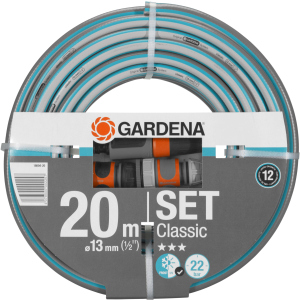 Шланг з комплектом для поливу Gardena Classic 13 мм (1/2") 20 м Set (18004-20.000.00) краща модель в Чернівцях