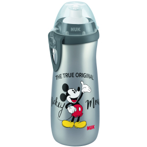 Поильник NUK Disney Mickey Sport з насадкою тяги-штовхай 450 мл чорний з сірим (4008600400684) в Чернівцях