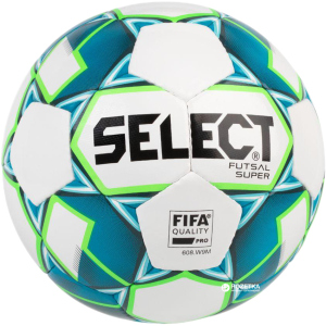 Мяч футзальный Select Futsal Super FIFA (250) №4 White-Blue (5703543186723) в Черновцах