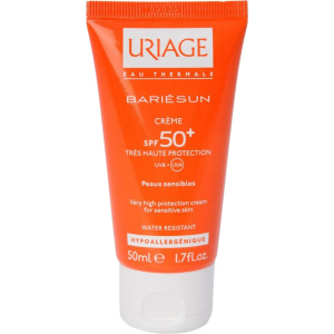 Сонцезахисний крем для обличчя Uriage Bariésun Crème SPF 50+ Водостійкий без ароматизаторів 50 мл (3661434001376)