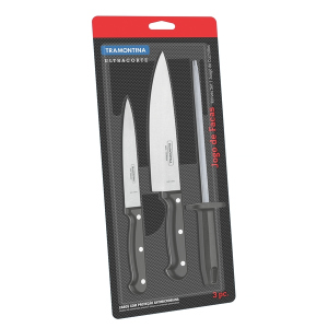Набір ножів Tramontina Ultracorte 3 предмети (23899/072) краща модель в Чернівцях