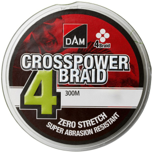 Шнур DAM Crosspower 4-Braid 300 м 0.10 мм 4.5 кг Зелений (65841) ТОП в Чернівцях