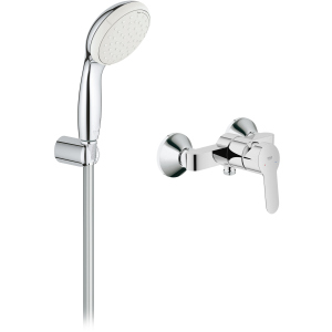 Змішувач для душу GROHE BauEdge 23333000 із душовим гарнітуром New Tempesta 100 26164001 краща модель в Чернівцях