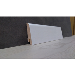 Плинтус деревянный шпонированный Kluchuk White Plinth Євро 60х19х2200 Белый KLW01 лучшая модель в Черновцах