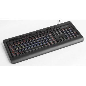 Клавиатура проводная HQ-Tech KB-310FMC USB с подсветкой блоков символов - 4 цвета (multicolor) рейтинг