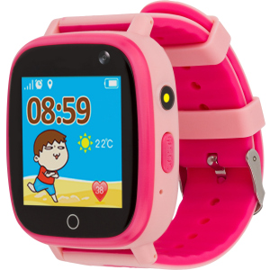 Дитячий смарт-годинник AmiGo GO001 Camera+LED Pink (458092) в Чернівцях