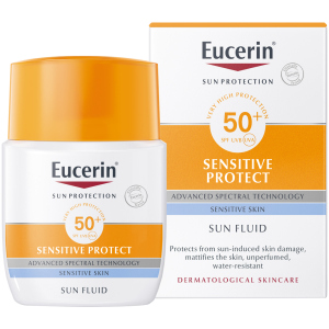 Солнцезащитный флюид для лица Eucerin для чувствительной кожи SPF 50 50 мл (4005800147005) лучшая модель в Черновцах