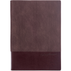 Щоденник недатований Leo Planner Velvet A5 PU 352 сторінки Коричневий (252033) в Чернівцях