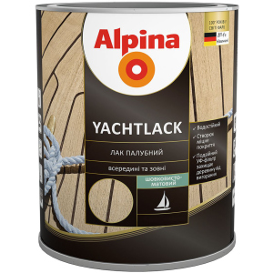 Лак палубный Alpina Yachtlack шелковисто-матовый 0.75 л Прозрачный (948103986) в Черновцах