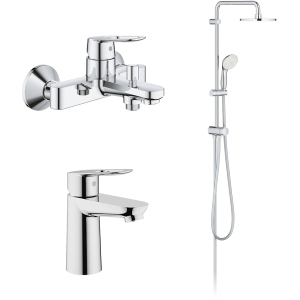 Набор смесителей GROHE BauLoop ShowerSys 26129005 (23337000+23603000+27389002) рейтинг