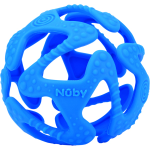 Силіконовий прорізувач Nuby м'ячик від 3 місяців (6836blue)