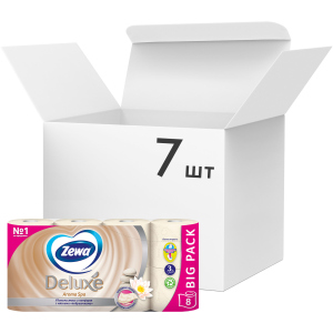 Упаковка туалетной бумаги Zewa Deluxe трехслойной Арома Спа 7 шт по 8 рулонов (7322540569506) в Черновцах