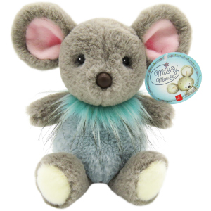 М'яка іграшка Aurora Мишка дівчинка Сіро-блакитна 30 см (190058A) (092943005808) ТОП в Чернівцях