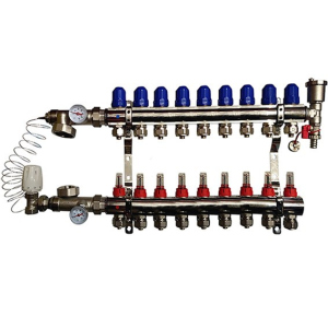 Коллекторный узел Koer для системы теплый пол 9 выходов